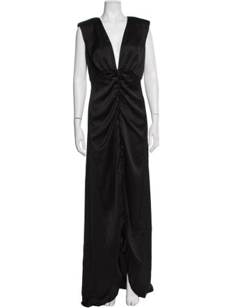 Pinko V-Neck Long Dress