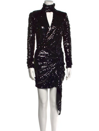 Pinko Mock Neck Midi Length Dress