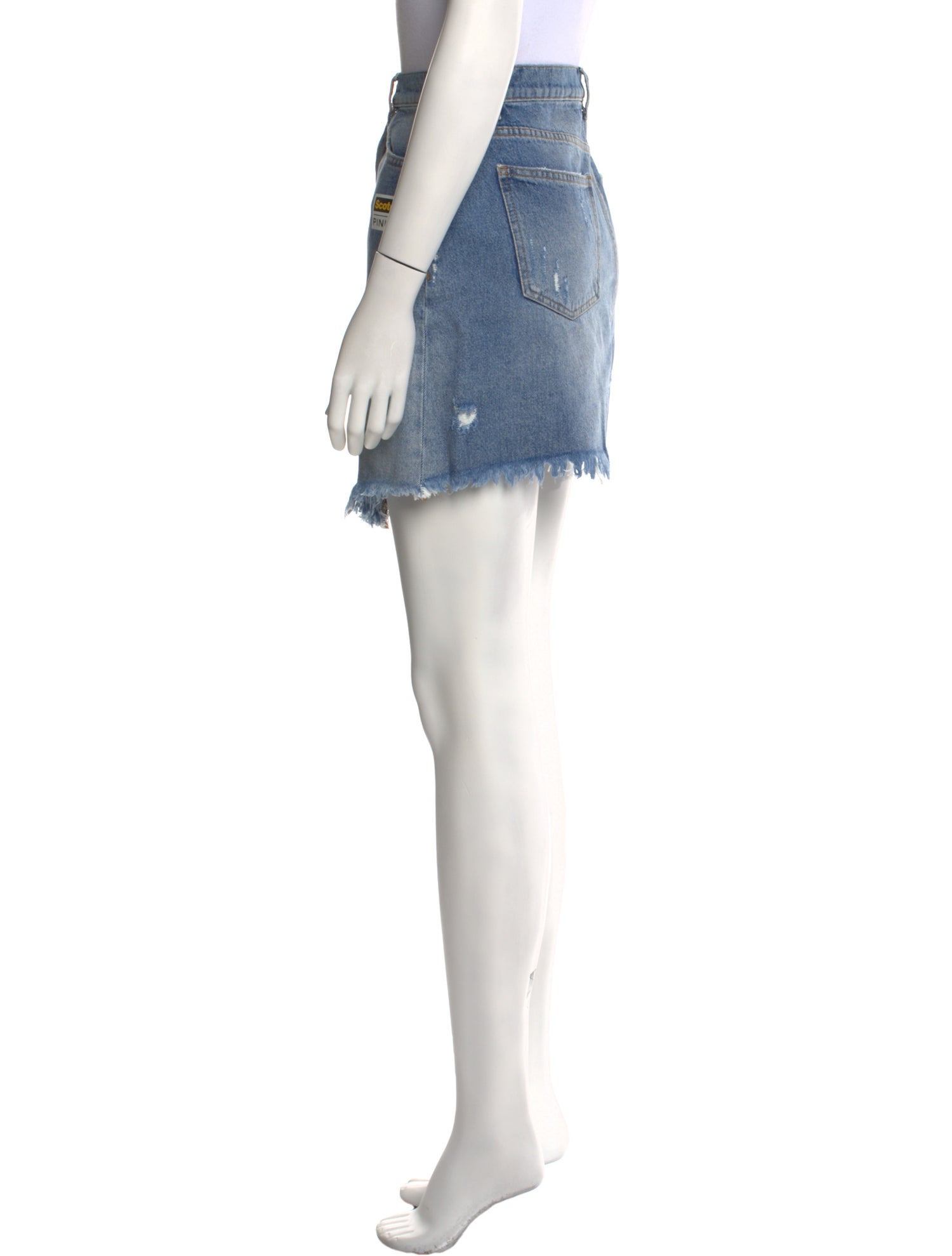 Pinko Raw-Edge Trim Mini Skirt