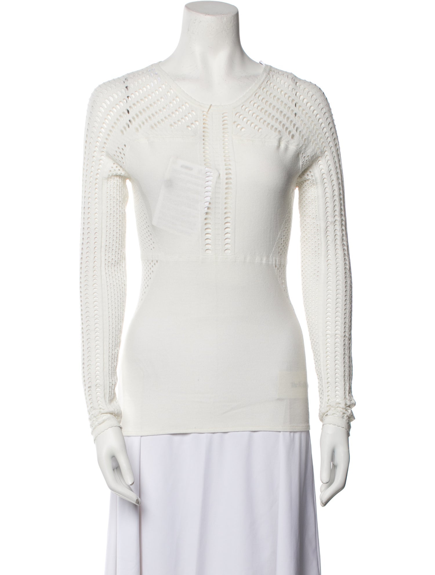 Pinko Scoop Neck Long Sleeve Top