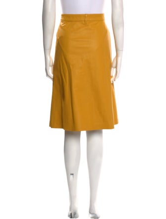 Pinko Lamb Leather Knee-Length Skirt