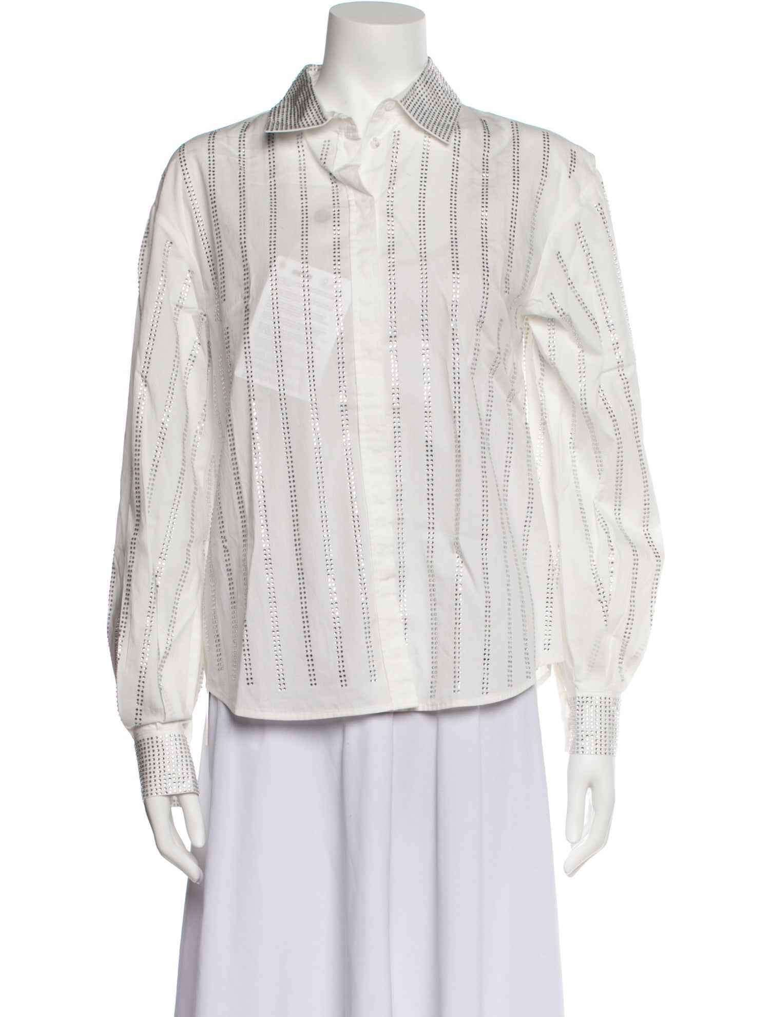 Pinko Striped Long Sleeve Button-Up Top