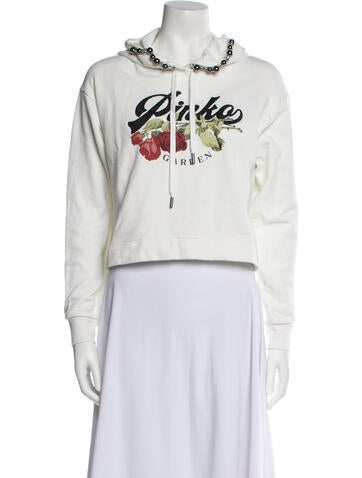 Pinko Tops Graphic Print Crew Neck Sweatshirt XS