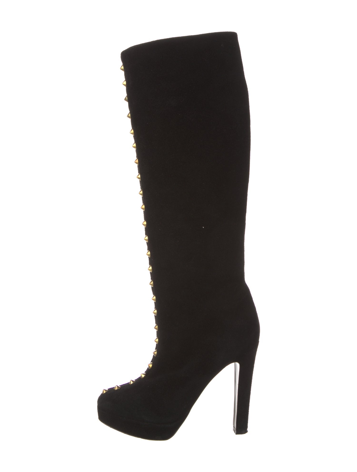 Pinko Suede Studded Accents Boots