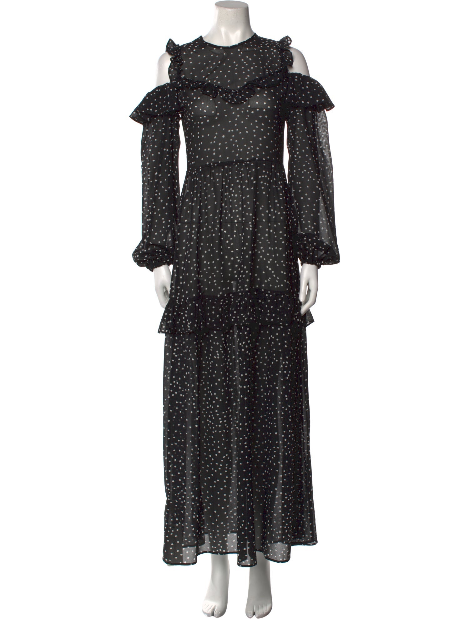 Pinko Polka Dot Print Long Dress