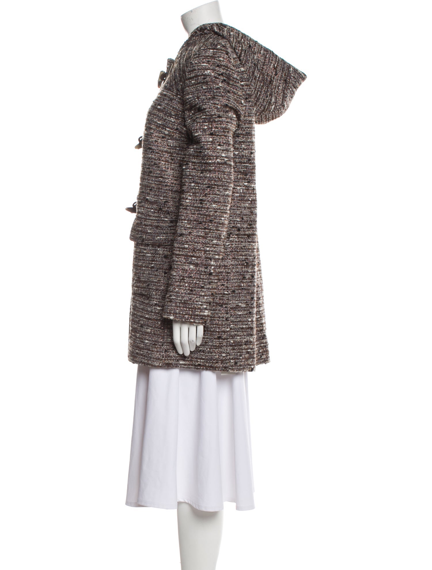 Pinko Tweed Pattern Peacoat