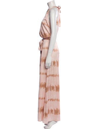 Pinko Tie-Dye Print Long Dress