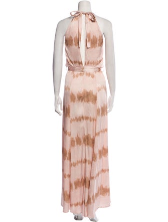 Pinko Tie-Dye Print Long Dress
