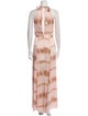 Pinko Tie-Dye Print Long Dress
