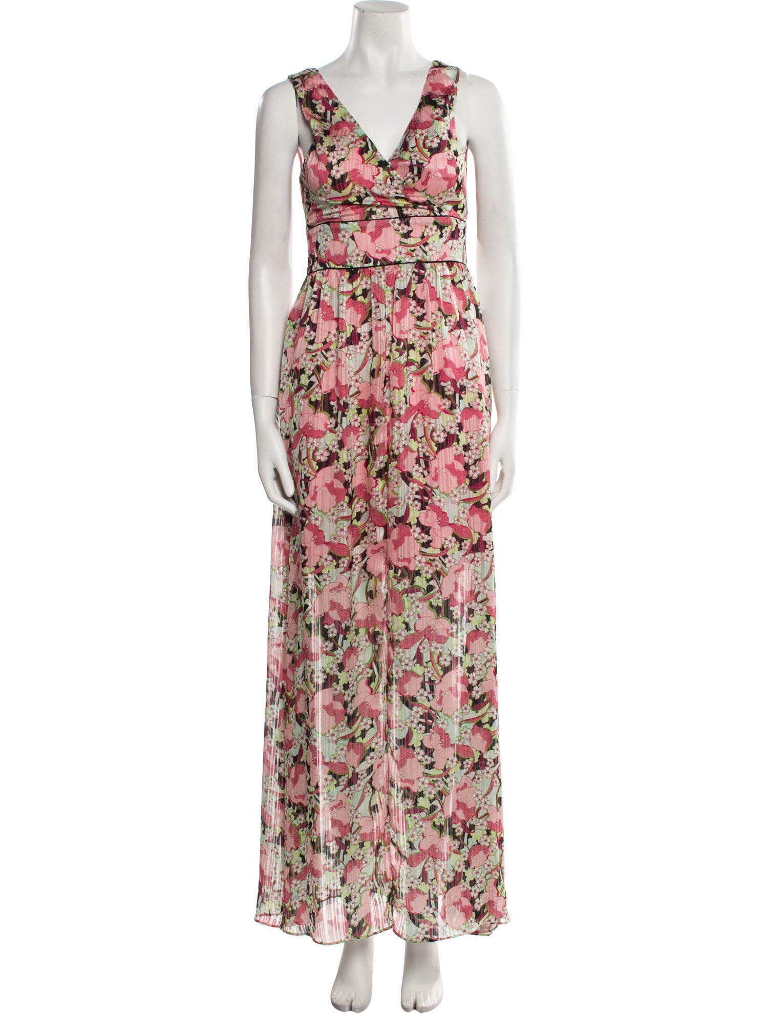 Pinko Floral Print Long Dress w/ Tags