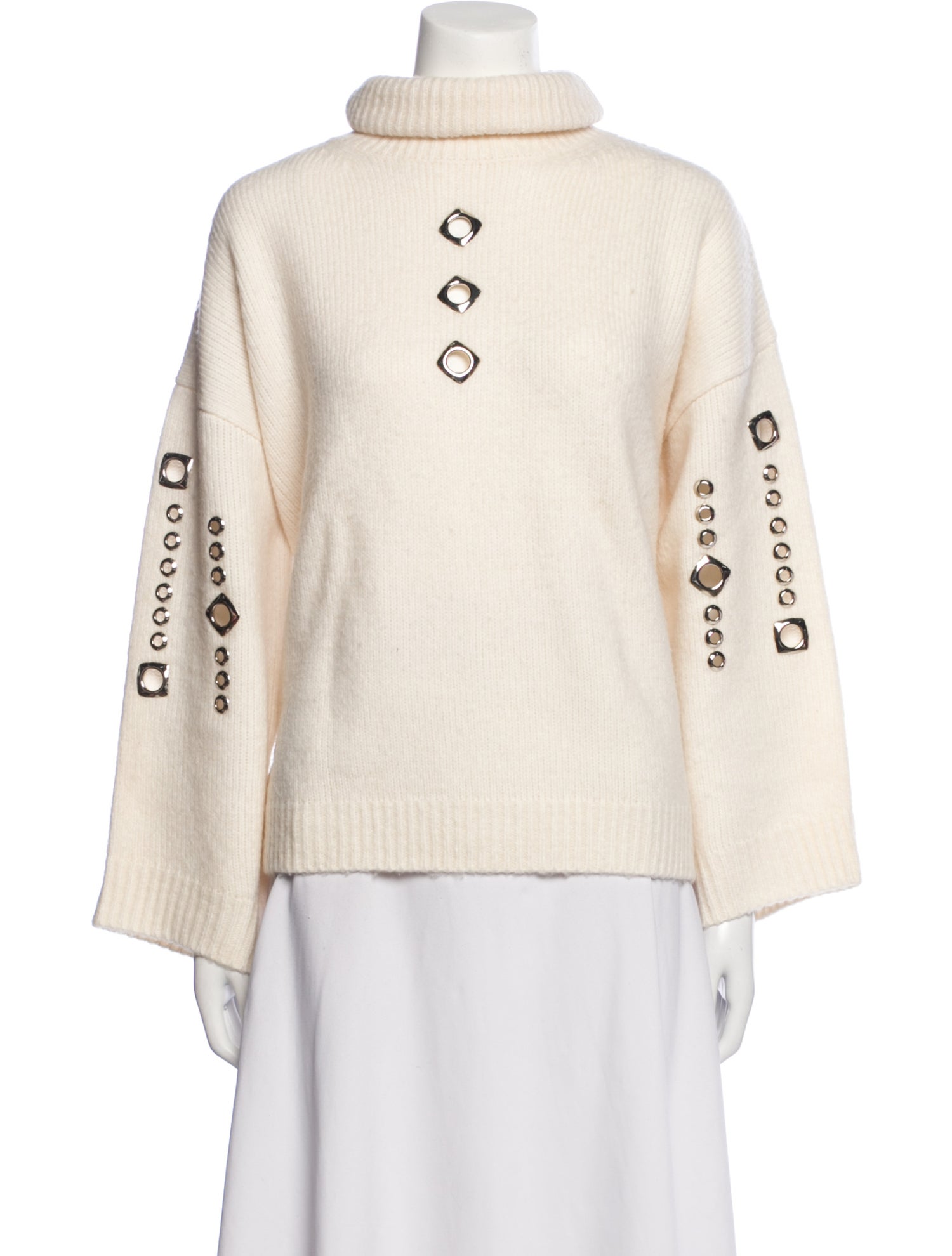 Pinko Graphic Print Turtleneck Sweater