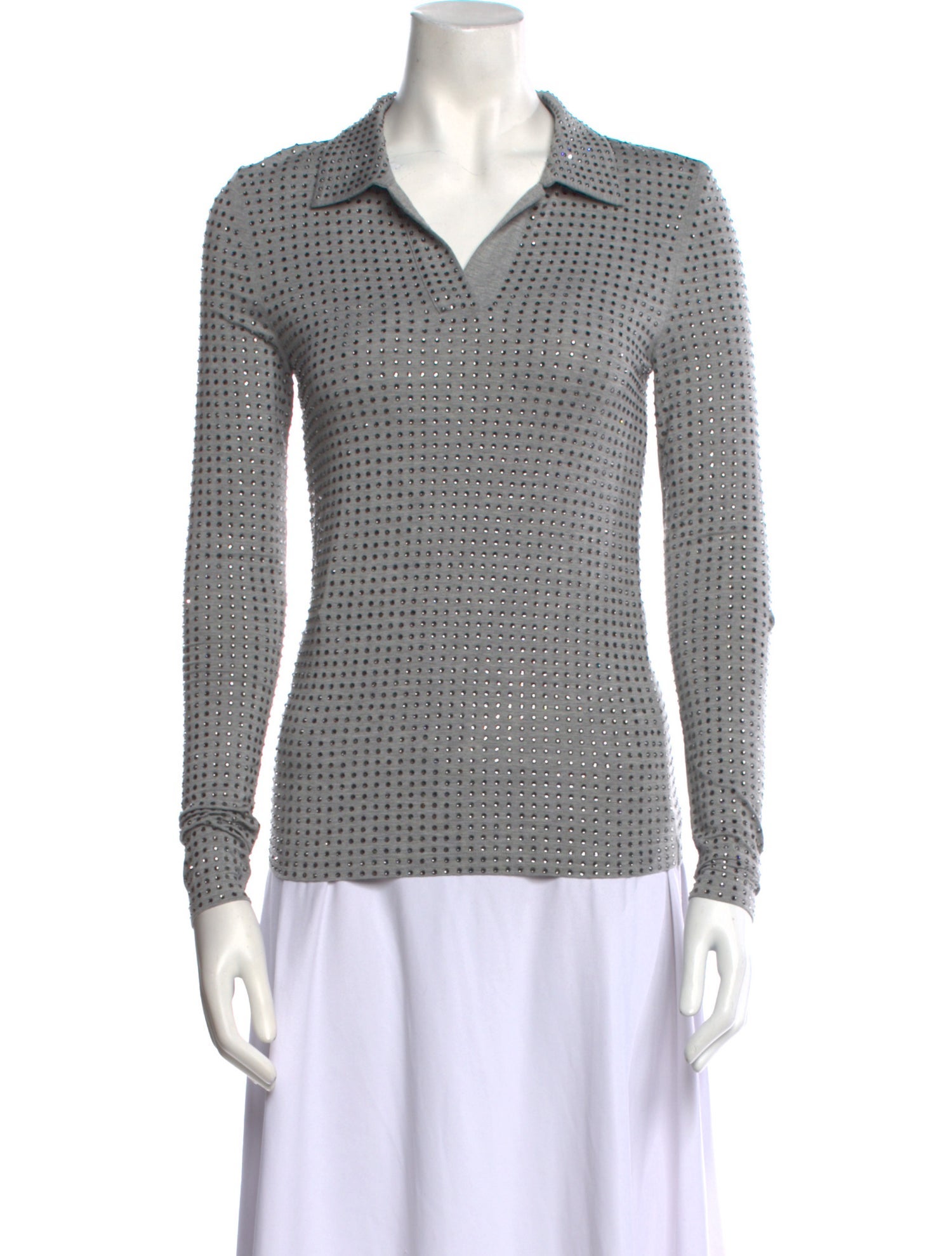 Pinko Long Sleeve Button-Up Top