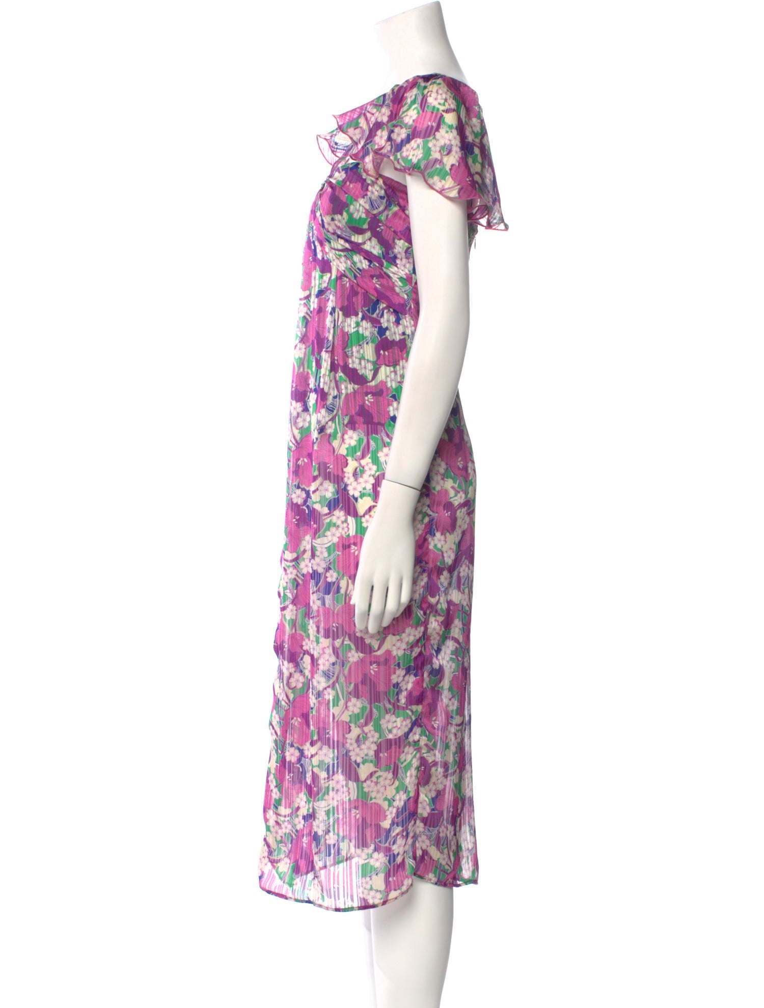 Pinko Floral Print Midi Length Dress