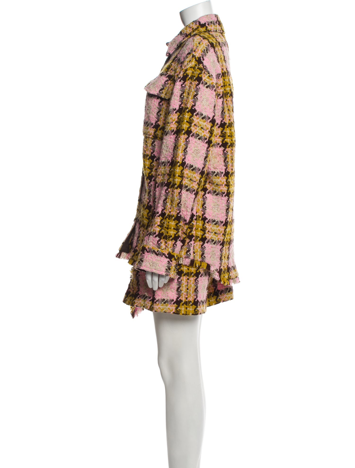 Pinko Plaid Print Short Set