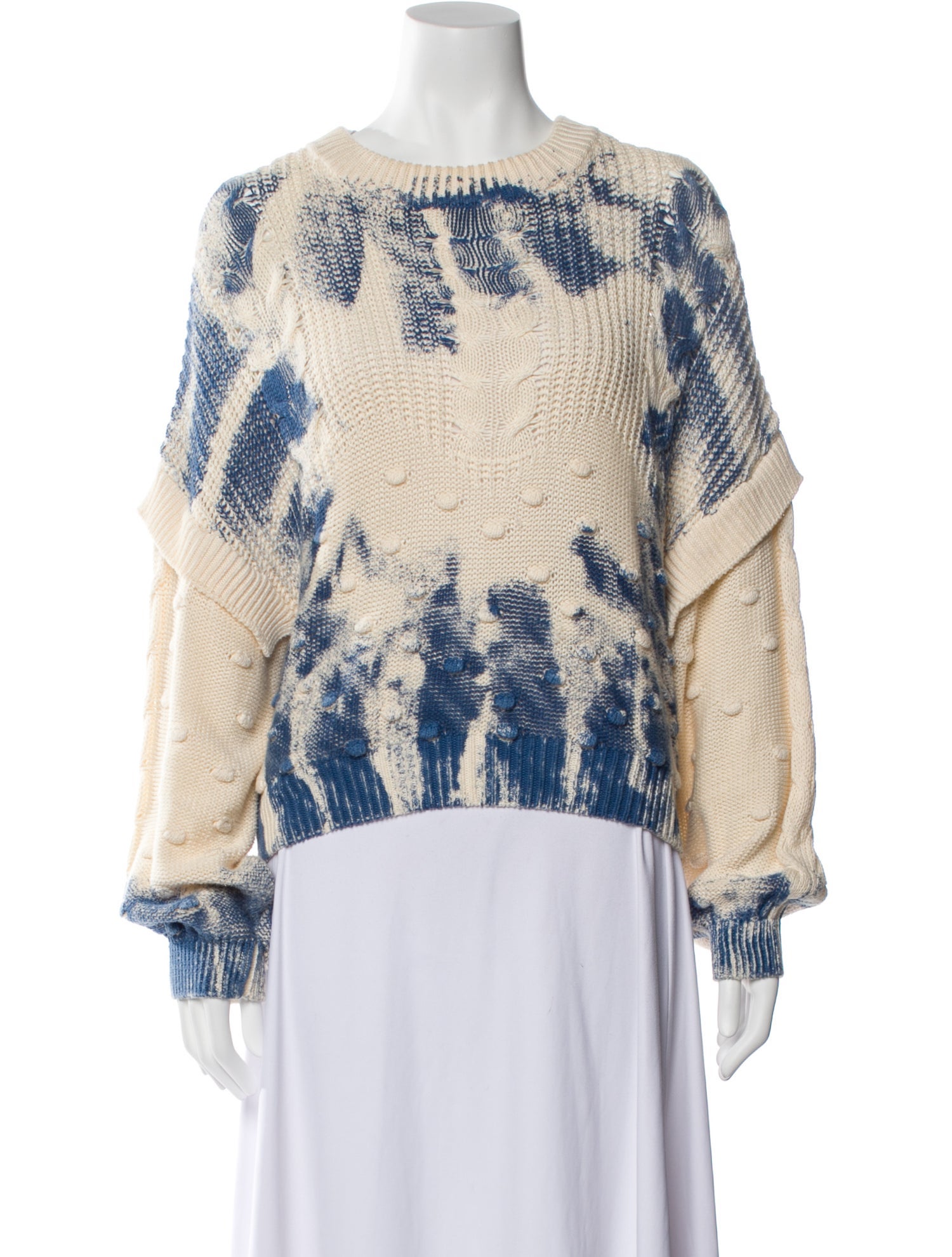 Pinko Tie-Dye Print Crew Neck Sweater