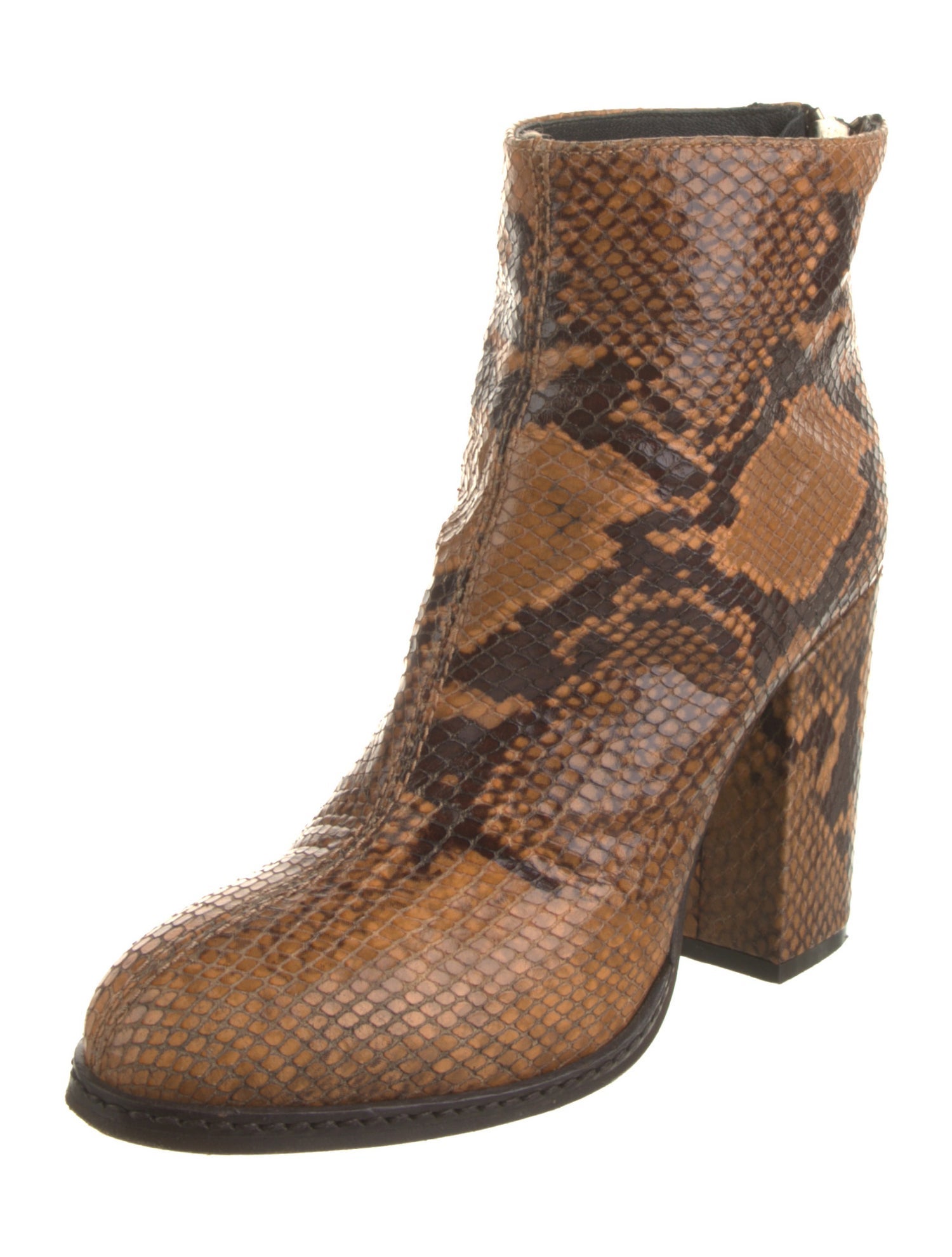 Pinko Snakeskin Animal Print Boots