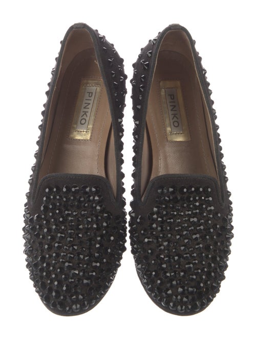 Pinko Suede Studded Accents Loafers