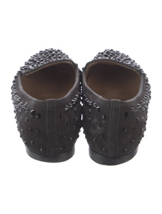 Pinko Suede Studded Accents Loafers