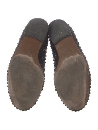 Pinko Suede Studded Accents Loafers