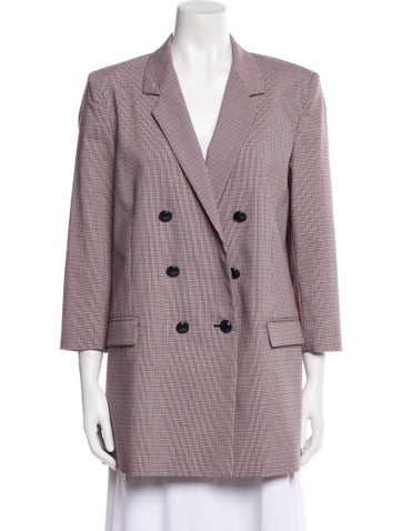 Pinko Jackets Plaid Print Blazer M