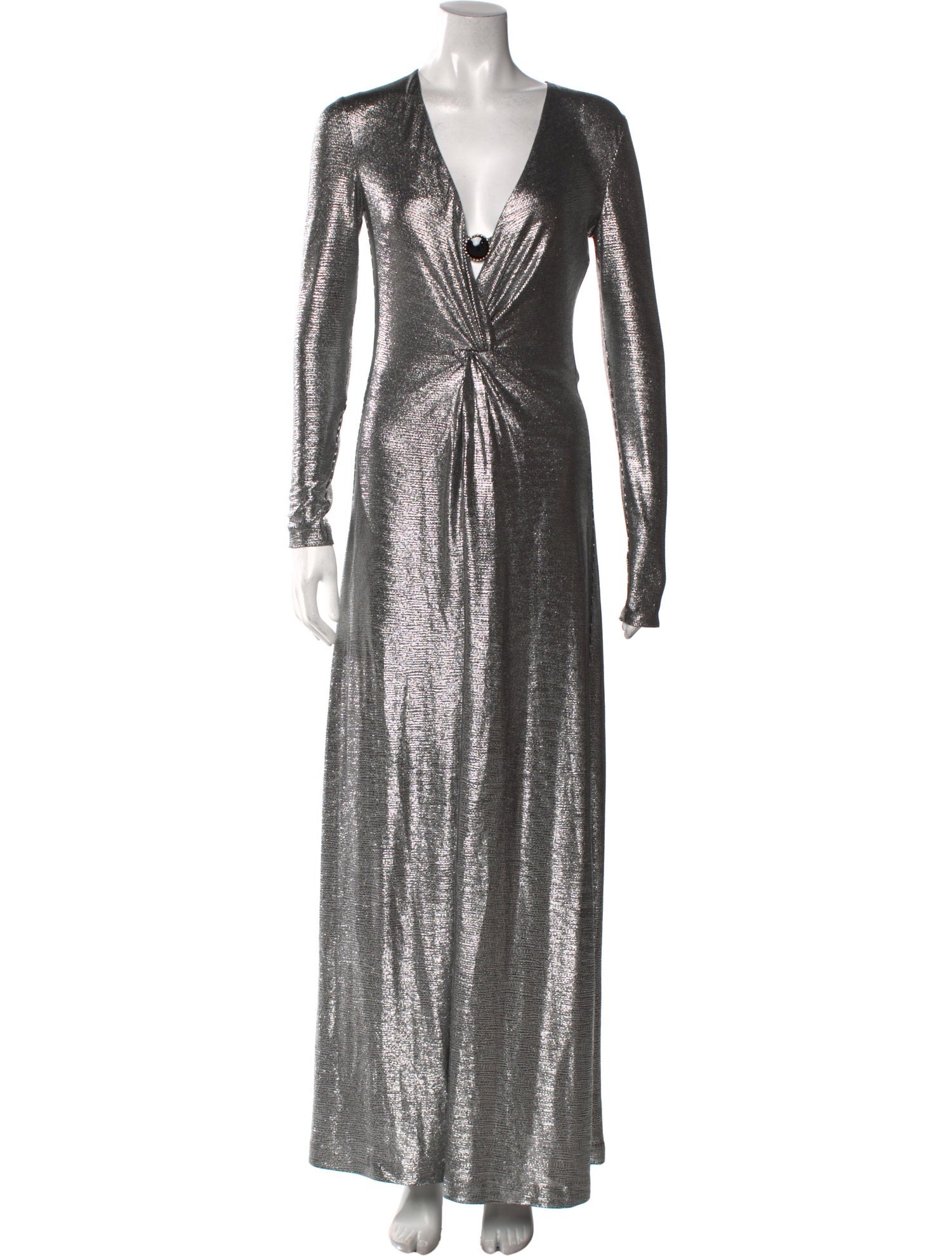 Pinko V-Neck Long Dress