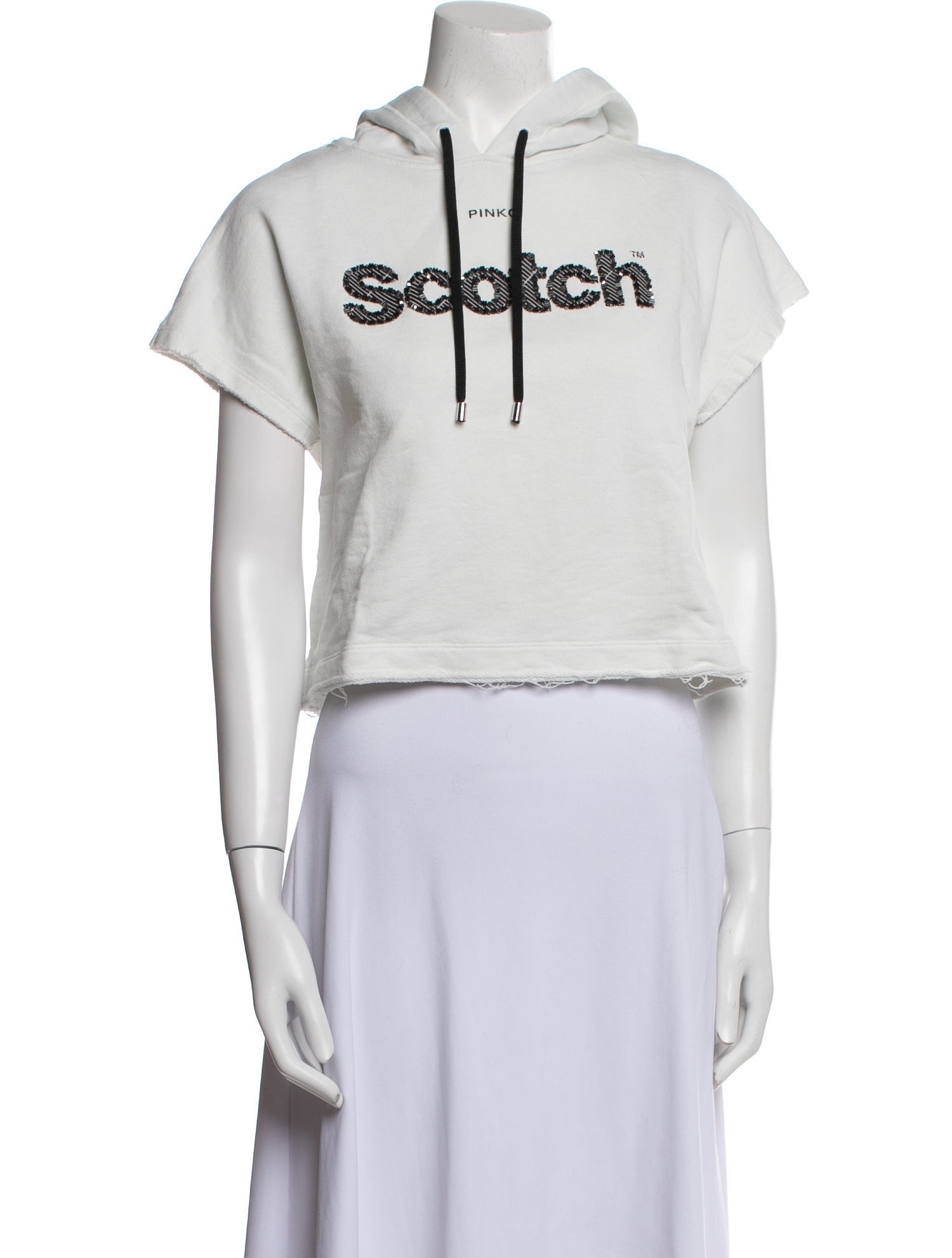 Pinko Silk Graphic Print Sweater