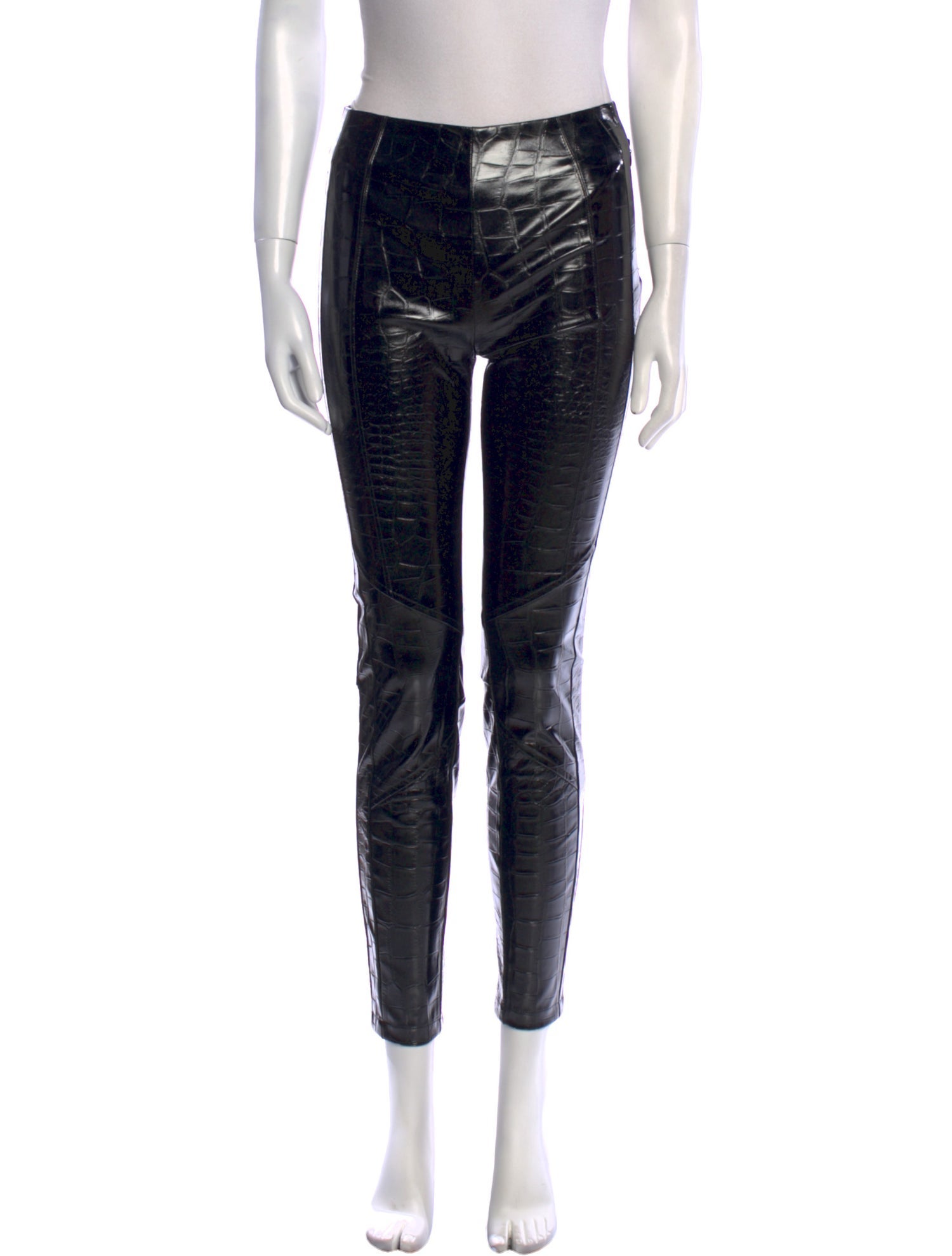 Pinko Embossed Leather Skinny Leg Pants