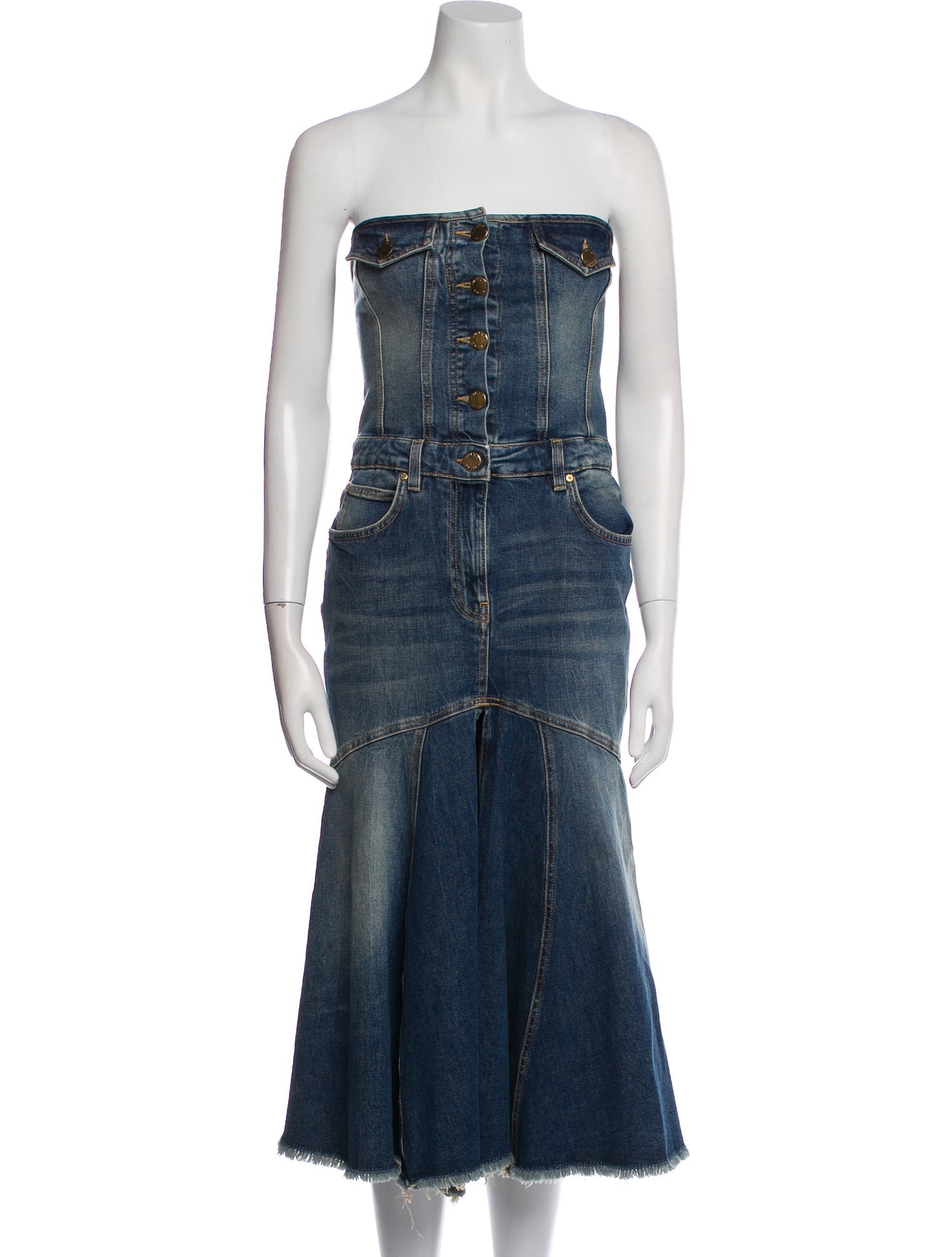 Pinko Strapless Midi Length Dress