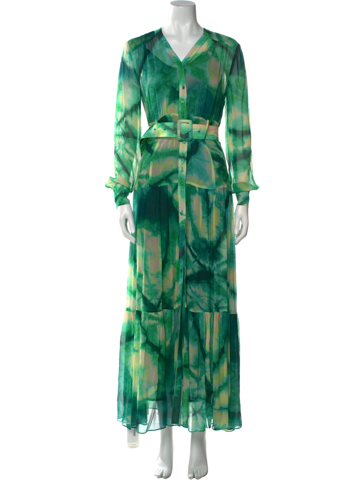 Pinko Tie-Dye Print Long Dress