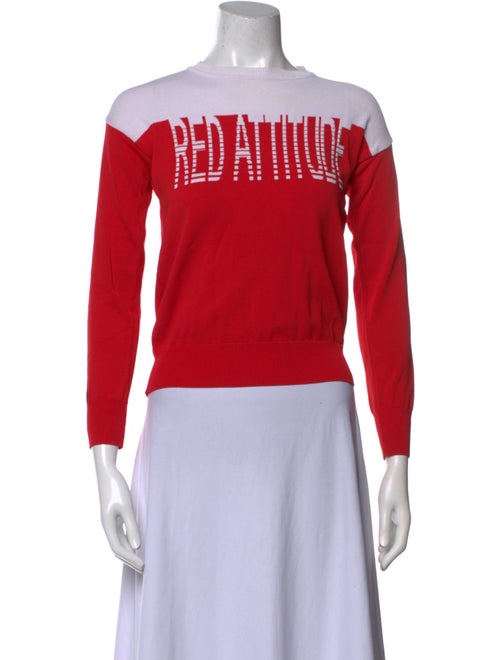 Pinko Graphic Print Bateau Neckline Sweater