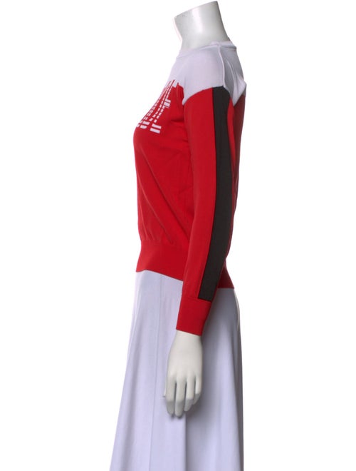 Pinko Graphic Print Bateau Neckline Sweater