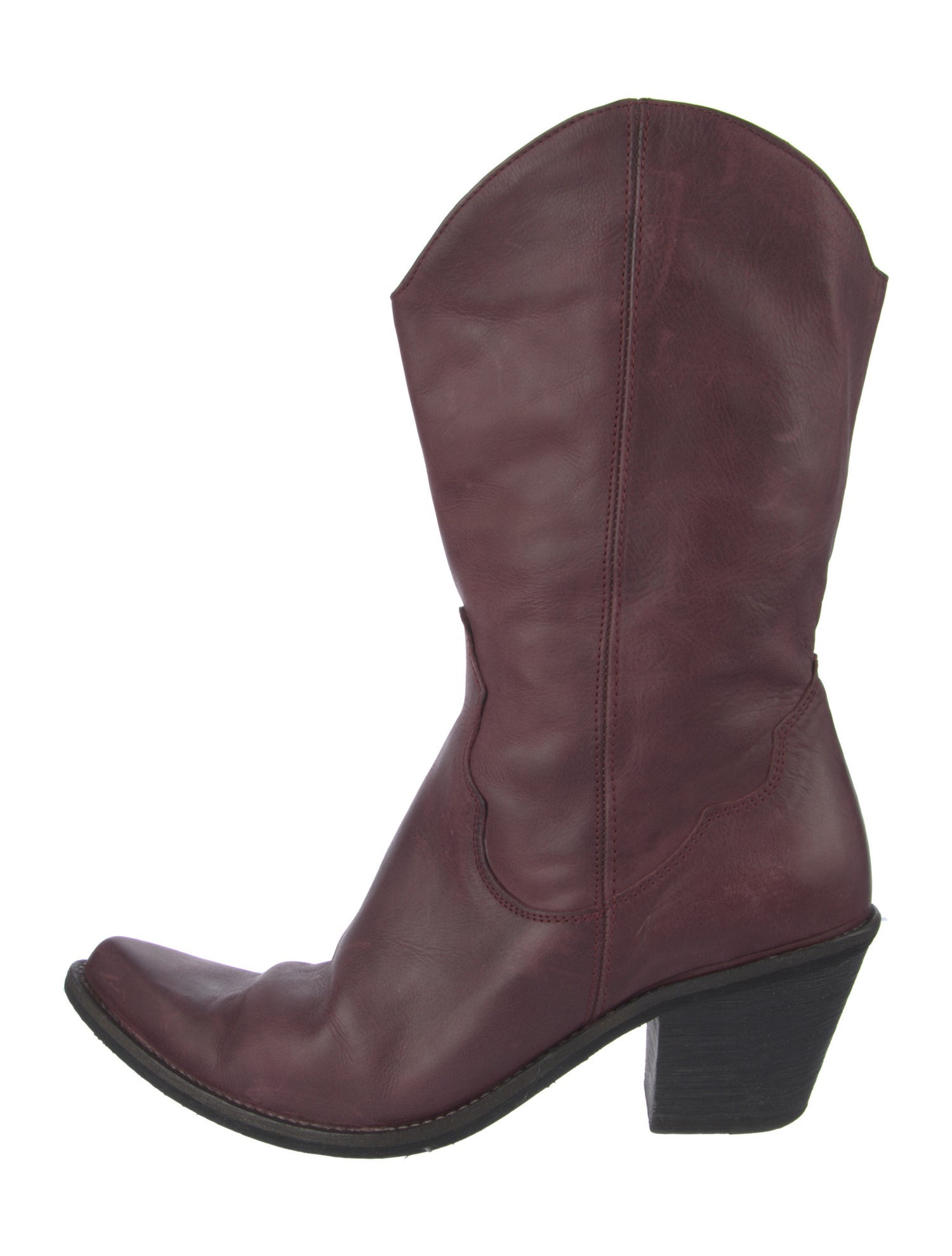Pinko Leather Western Boots