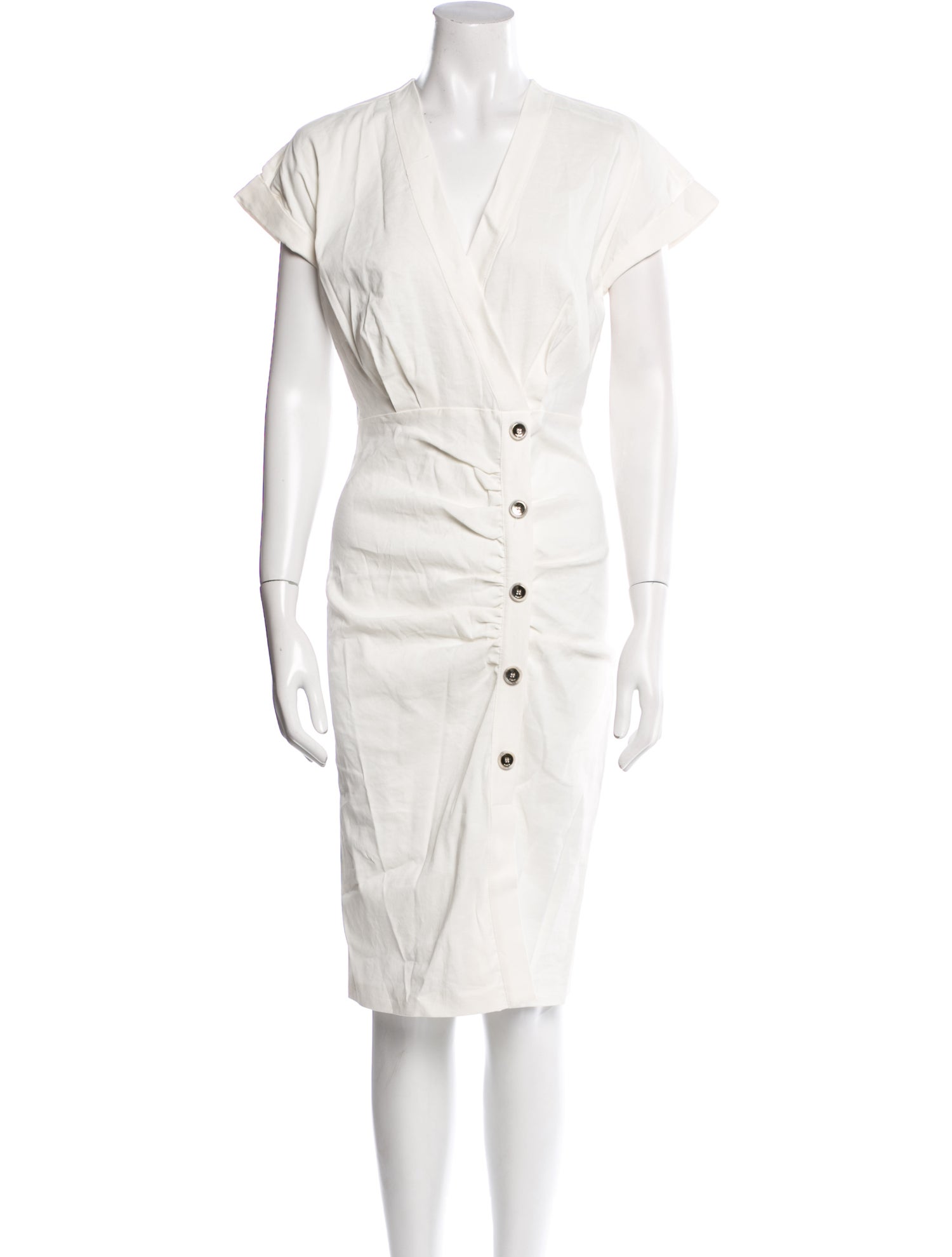 Pinko V-Neck Midi Length Dress