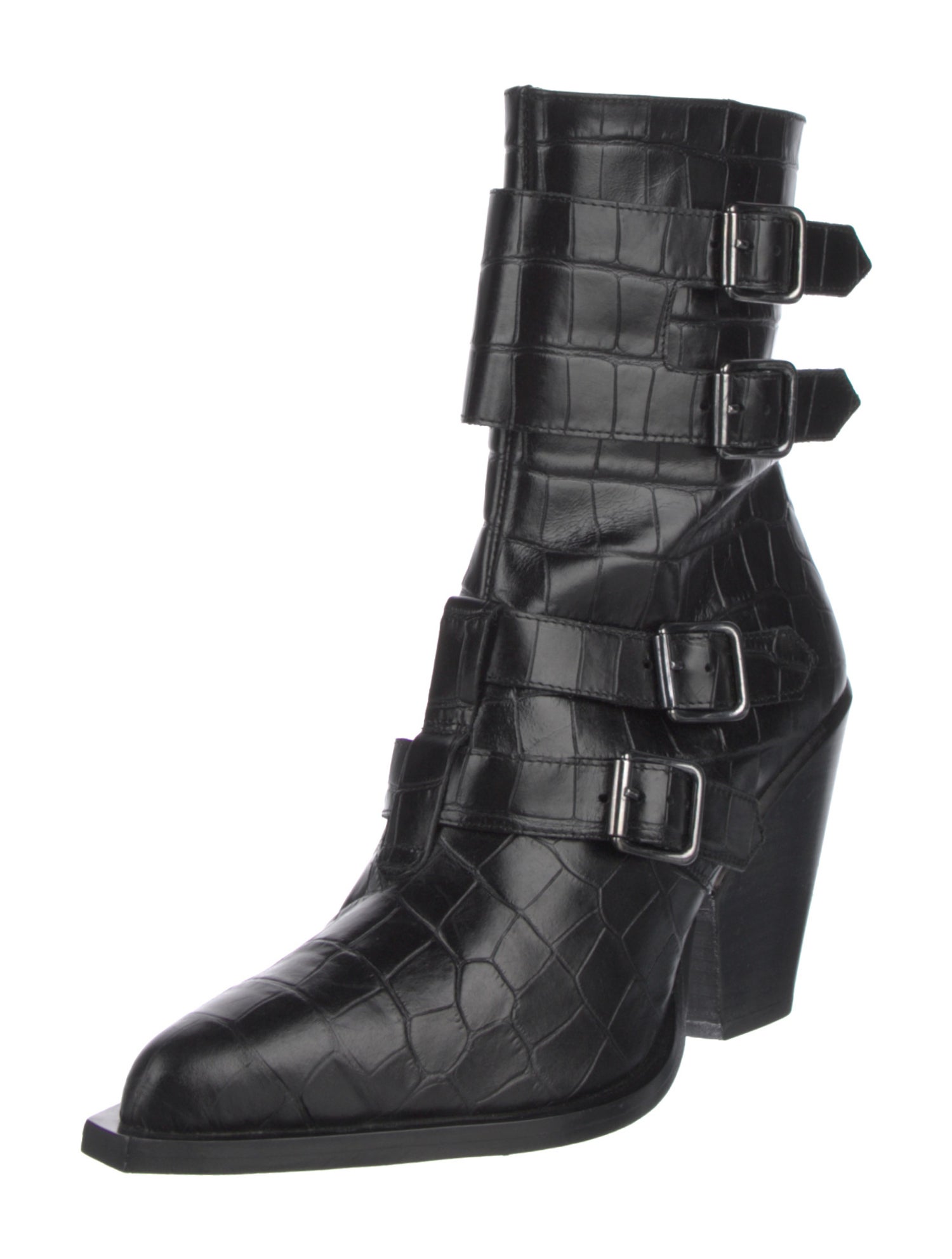Pinko Leather Moto Boots