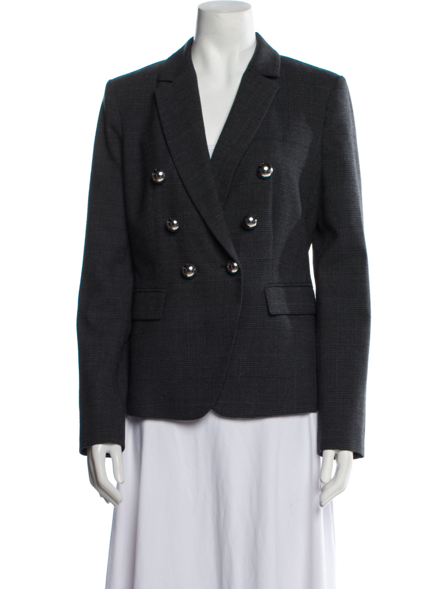 Pinko Plaid Print Blazer