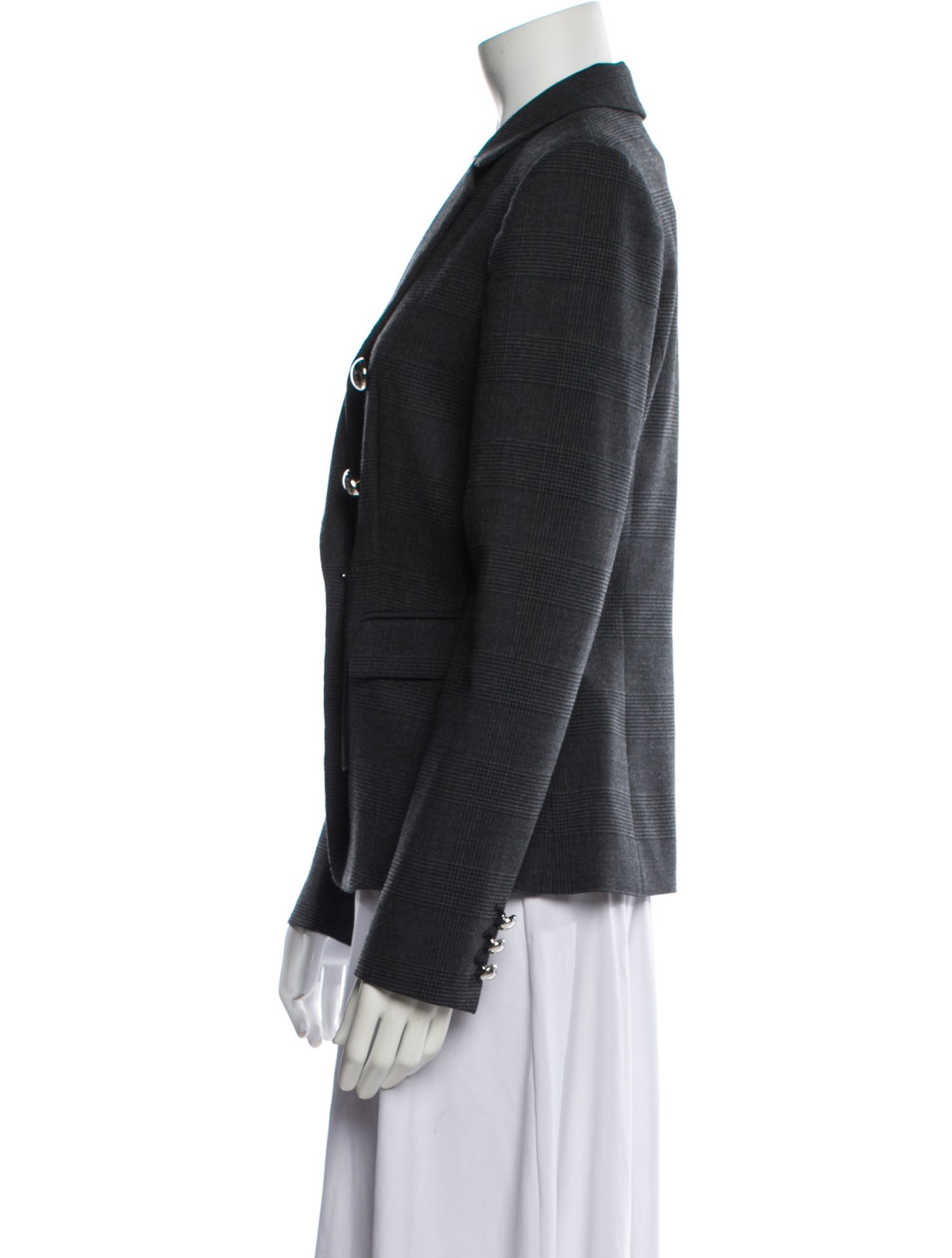 Pinko Plaid Print Blazer