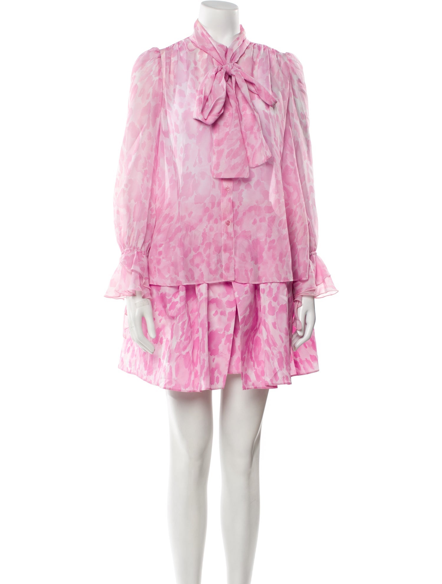 Pinko Printed Ruffle Embellishment Skirt Set