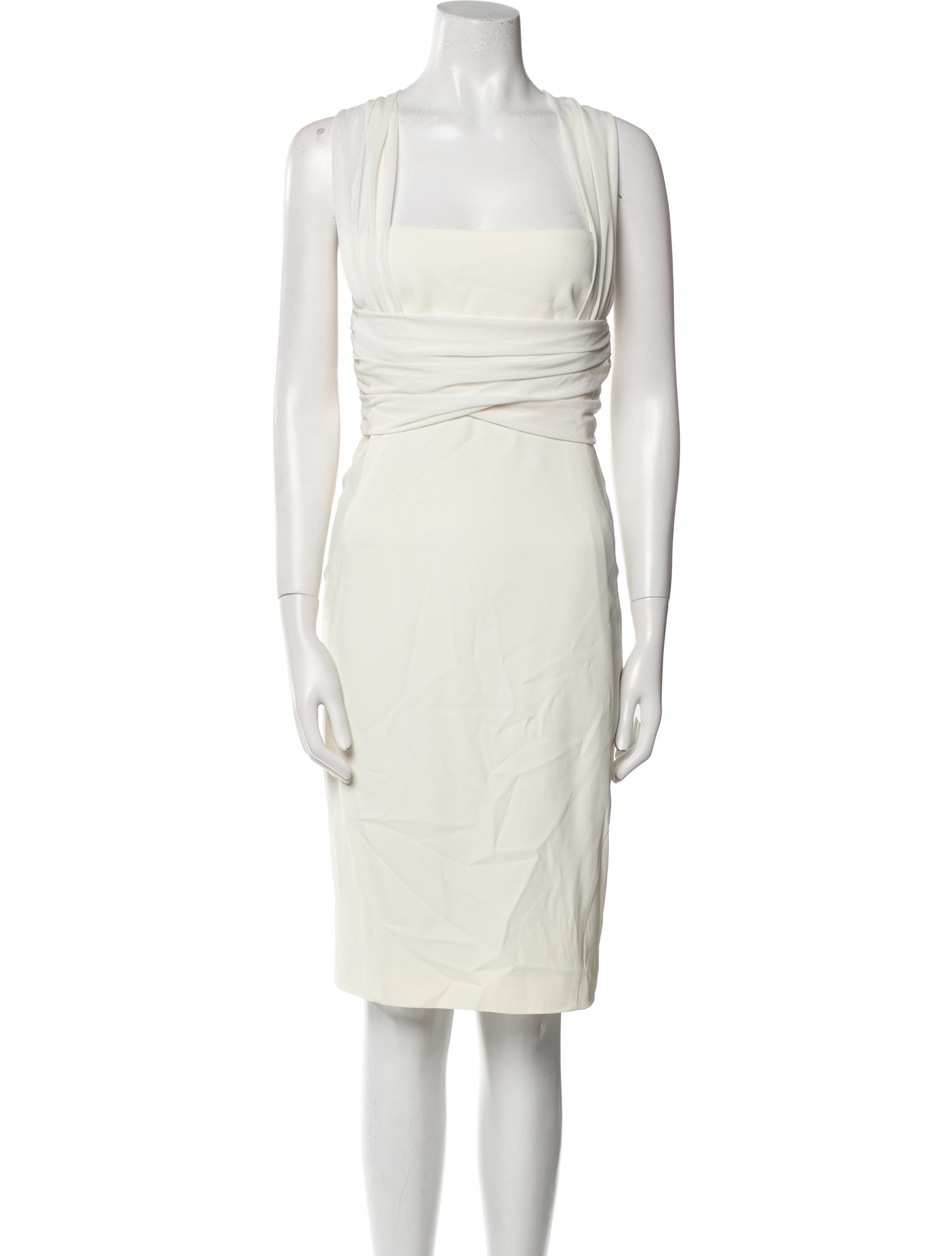 Pinko Square Neckline Knee-Length Dress
