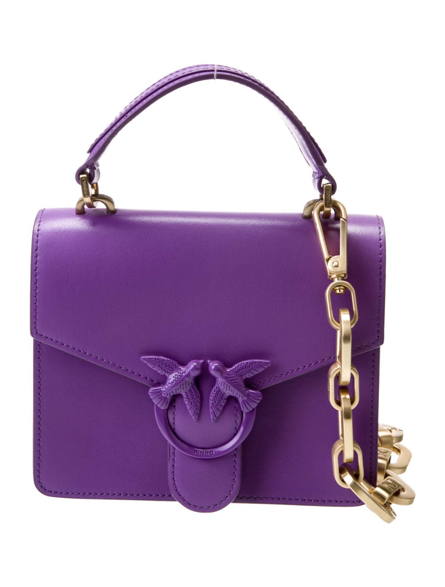 Pinko Leather Top Handle Bag