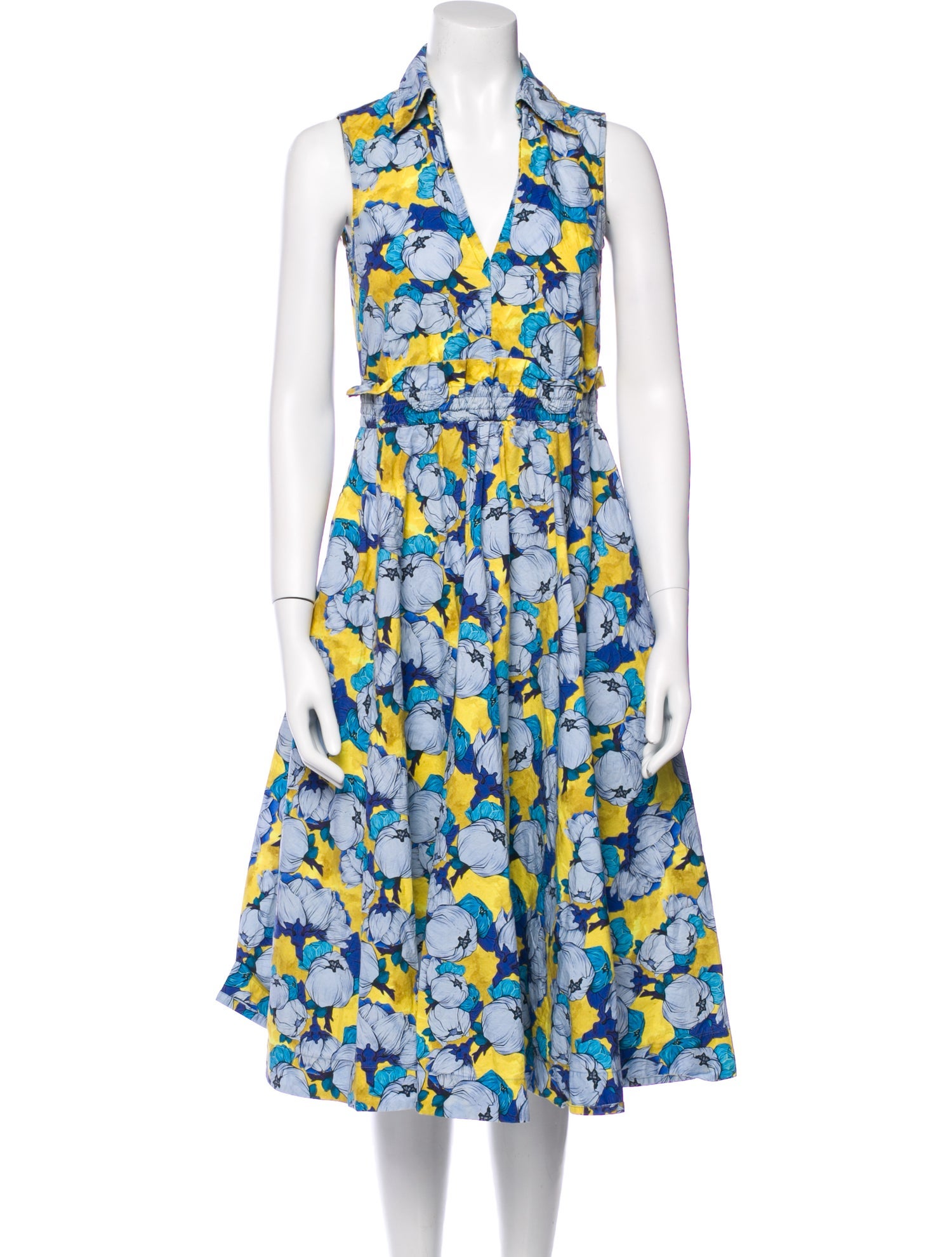 Pinko Floral Print Midi Length Dress