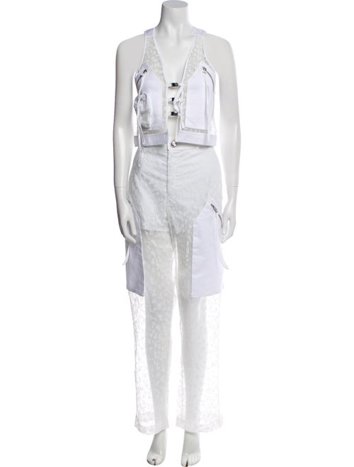 Pinko Printed Mesh Accents Pant Set