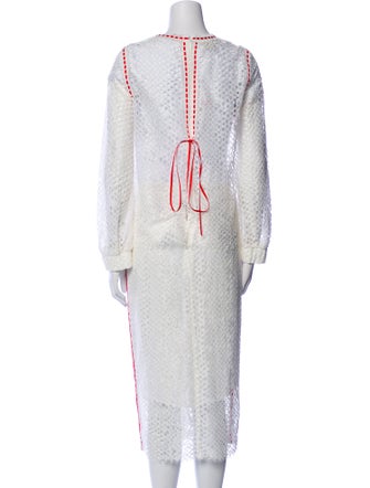 Pinko Lace Pattern Mesh Accents Skirt Set