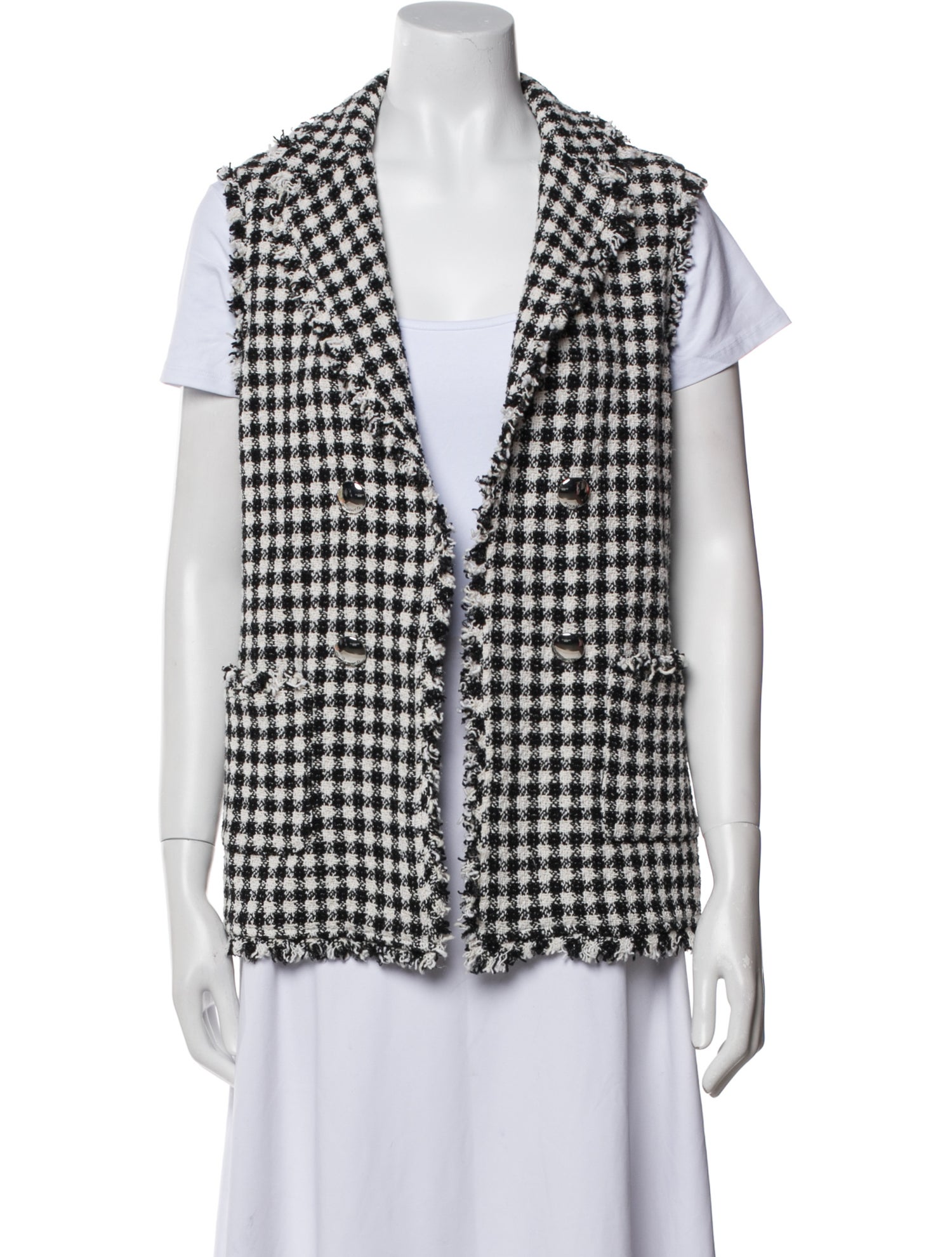 Pinko Plaid Print Vest