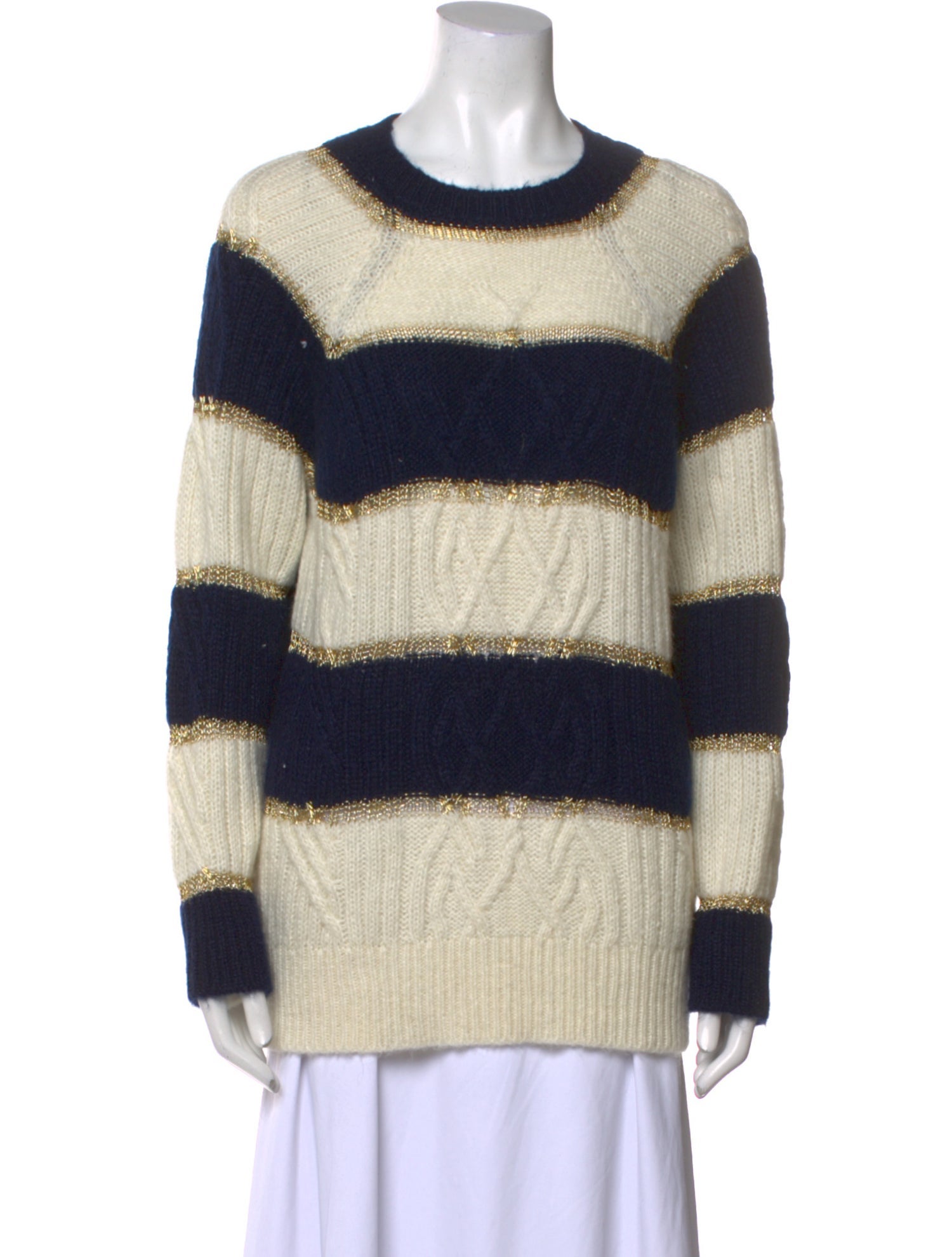 Pinko Striped Scoop Neck Sweater