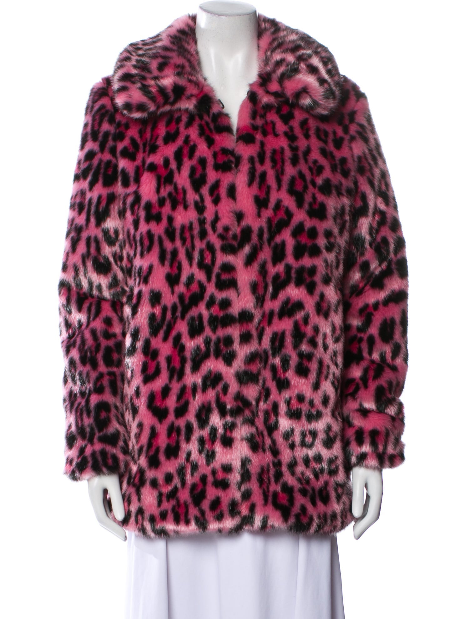 Pinko Animal Print Faux Fur Jacket