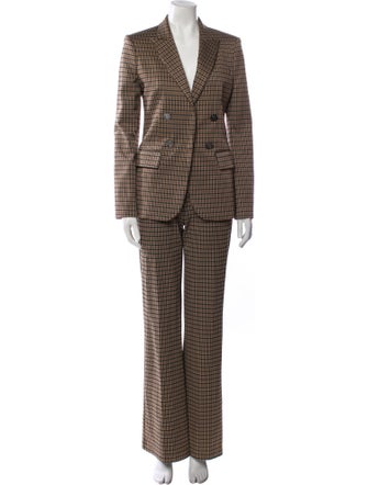 Pinko Check Plaid Houndstooth Print Pantsuit w/ Tags