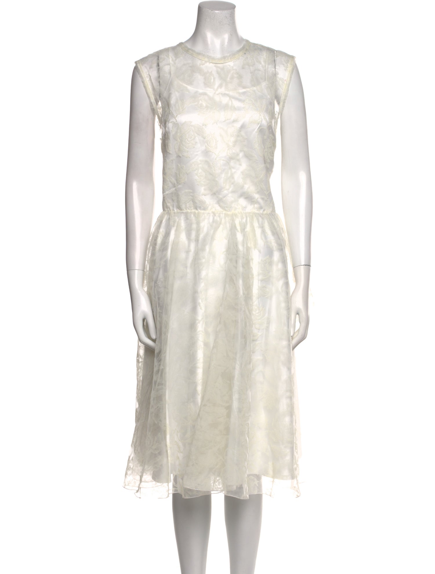 Pinko Crew Neck Midi Length Dress