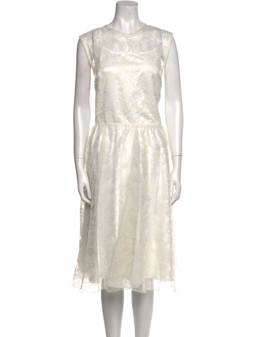 Pinko Crew Neck Midi Length Dress