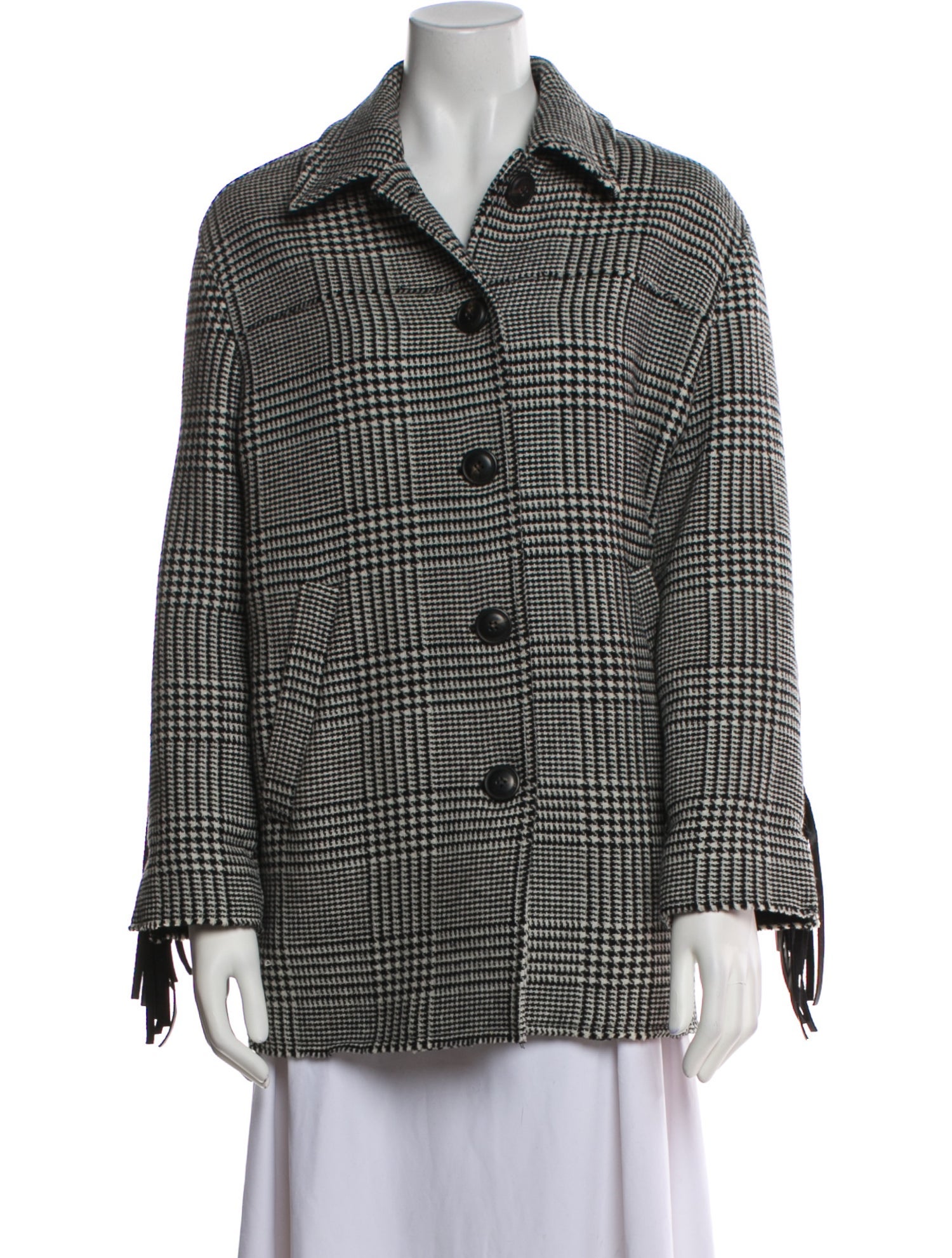 Pinko Plaid Print Blazer