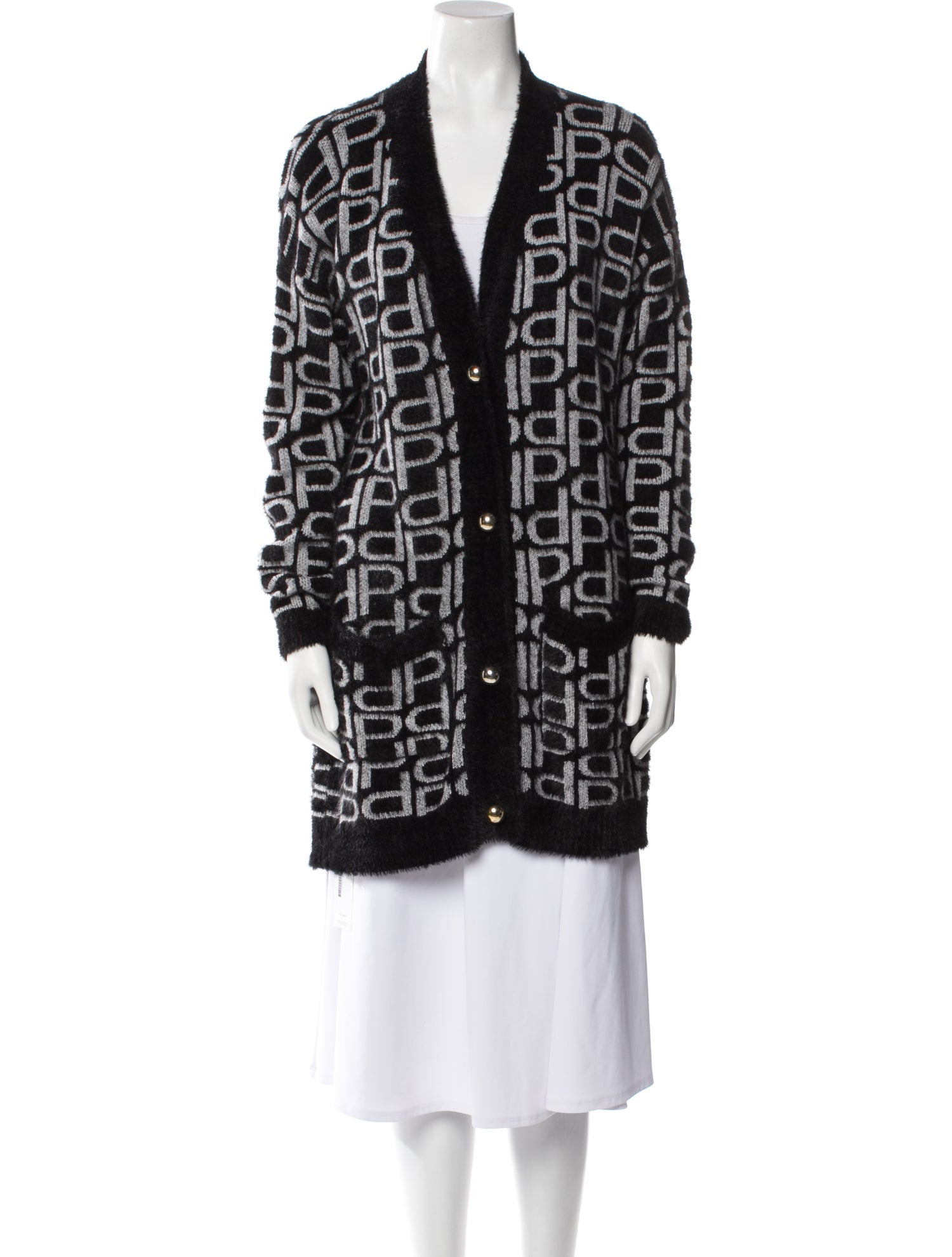 Pinko Printed V-Neck Sweater